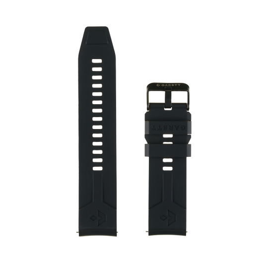 Garett univerzální řemínek 22 mm, černý silikonový
