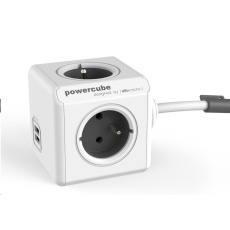 Allocacoc PowerCube Extended USB white/grey (3m)-poskozeno Allocacoc PowerCube Extended USB white/grey (3m)-poskozeno