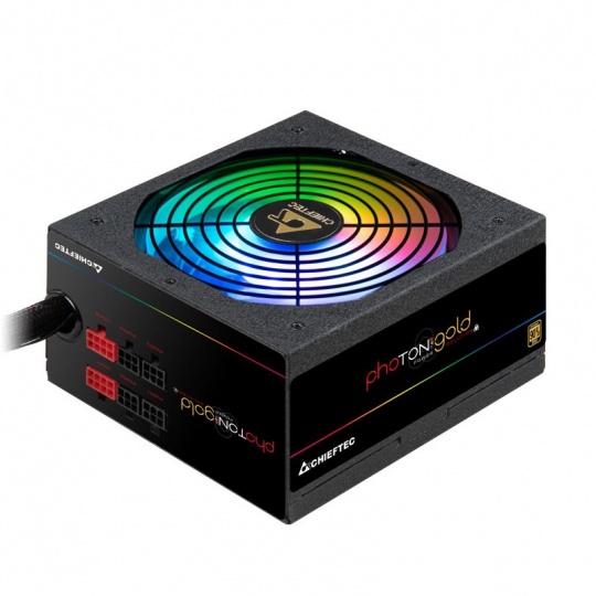 CHIEFTEC zdroj Photon Gold, GDP-650C-RGB, 650W, ATX-12V V.2.3/EPS-1alt01-202V, PS-2, 14cm RGB fan, >90%