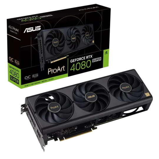 BAZAR - ASUS VGA NVIDIA GeForce RTX 4080 SUPER PROART OC 16G, 16G GDDR6X, 3xDP, 1xHDMI (Bez příšlušenství)
