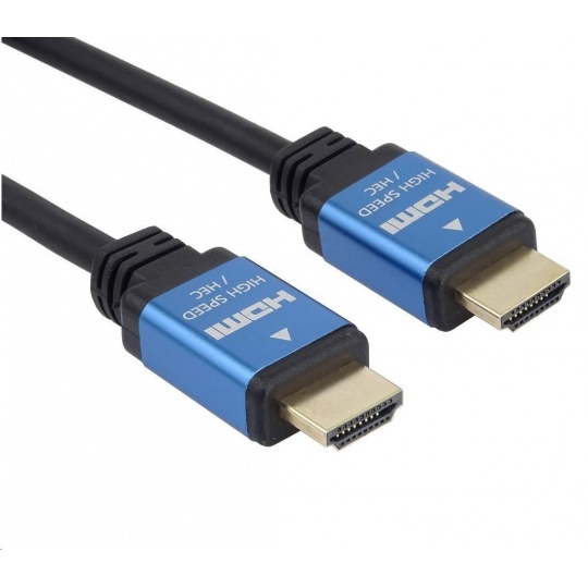 PREMIUMCORD Kabel HDMI - Ultra HDTV, 1m (kovové, zlacené konektory)