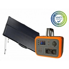 Viking bateriový generátor AC600, 600W, oranžová + solární panel LVP120 Viking bateriový generátor AC600, 600W, oranžová + solární panel LVP120