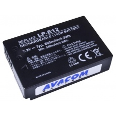 AVACOM Canon LP-E12 Li-Ion 7.4V 600mAh 4.3Wh AVACOM Canon LP-E12 Li-Ion 7.4V 600mAh 4.3Wh