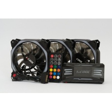 1stCOOL Fan KIT AURA EVO 3 ARGB, 3x HEXA1 ventilátor + ARGB řadič + dálkový ovladač