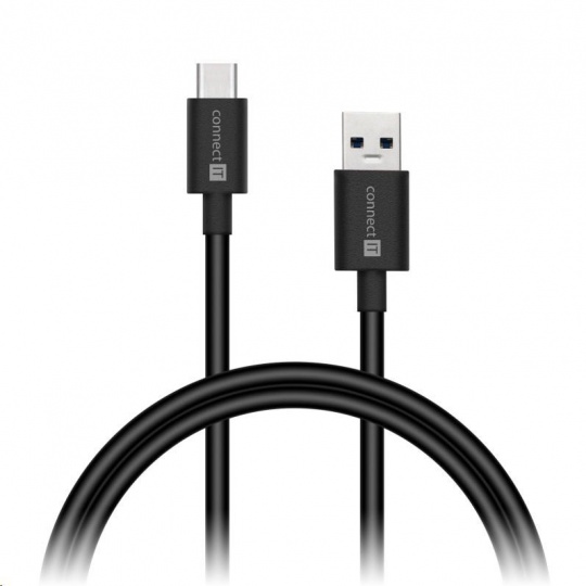 CONNECT IT Wirez USB-C (Type C) -> USB-A, USB 3.1 Gen 1, černá, 2 m