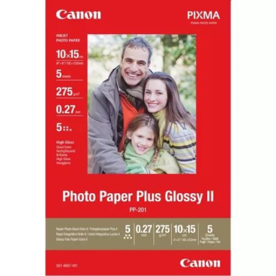 Canon fotopapír PP-201 10x15cm fotopapír lesklý, 5ks, 275g