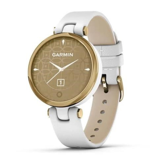 Garmin hodinky Lily® – Classic Edition, Luneta v barvě Light Gold, tělo White, řemínek z italské kůže, EU