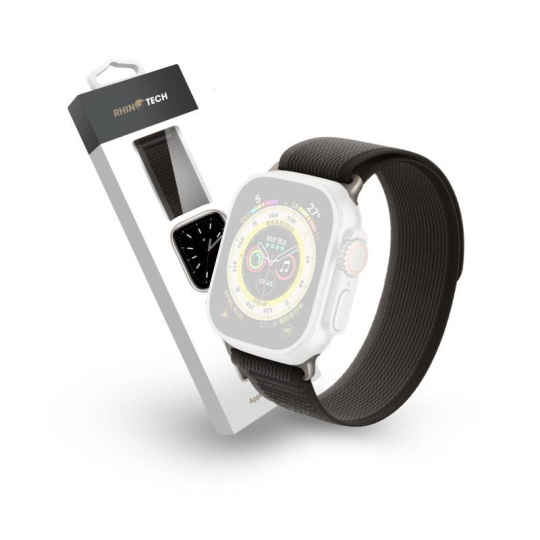 RhinoTech řemínek Ultra Wild Trail pro Apple Watch 42/44/45/49mm černá/šedá