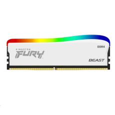 DIMM DDR4 8GB 3200MT/s CL16 KINGSTON FURY Beast White RGB SE DIMM DDR4 8GB 3200MT/s CL16 KINGSTON FURY Beast White RGB SE
