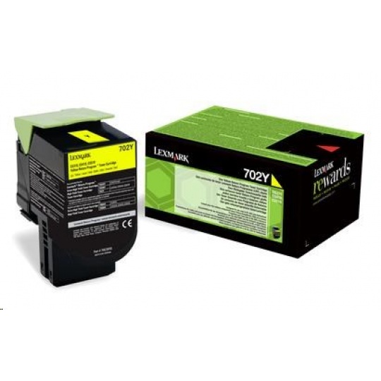 LEXMARK Yellow toner 702Y pro CS310/410/510 z programu Lexmark Return (1 000 stran)