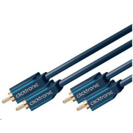 ClickTronic HQ OFC kabel 2x Cinch - 2x Cinch RCA, M/M, 3m