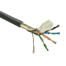 FTP kabel LYNX Cat5E, drát, venkovní PE, černý, 305m FTP kabel LYNX Cat5E, drát, venkovní PE, černý, 305m