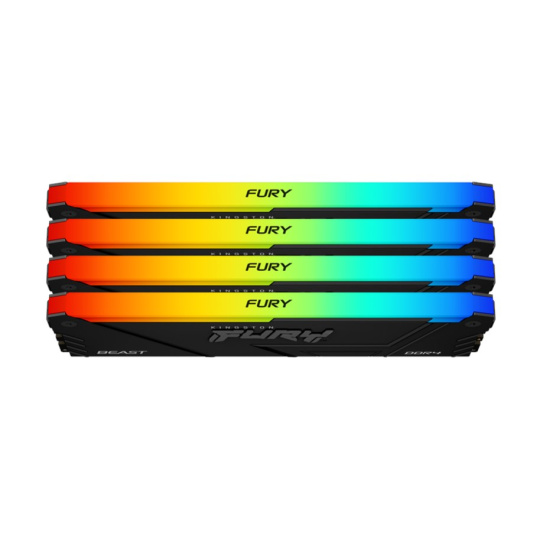 KINGSTON DIMM DDR4 32GB (Kit of 4) 3200MT/s CL16 FURY Beast RGB, XMP