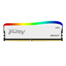 DIMM DDR4 8GB 3600MT/s CL17 KINGSTON FURY Beast White RGB SE DIMM DDR4 8GB 3600MT/s CL17 KINGSTON FURY Beast White RGB SE