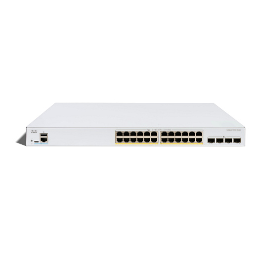 Cisco Catalyst switch C1300X-24P-4X (24xGbE,4xSFP28,10Gb/s uplink - 25Gb/s stack only,24xPoE+,385W) Cisco Catalyst switch C1300X-24P-4X (24xGbE,4xSFP28,10Gb/s uplink - 25Gb/s stack only,24xPoE+,385W)
