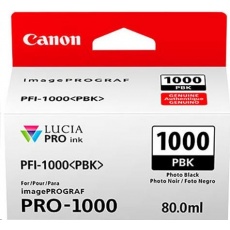 Canon CARTRIDGE PFI-1000PBK photo černá pro ImagePROGRAF PRO-1000 (256 str.) Canon CARTRIDGE PFI-1000PBK photo černá pro ImagePROGRAF PRO-1000 (256 str.)