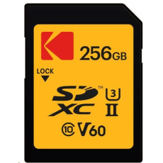 Kodak paměťová SD karta 256GB UHS-II U3 V60 Ultra Pro Kodak paměťová SD karta 256GB UHS-II U3 V60 Ultra Pro