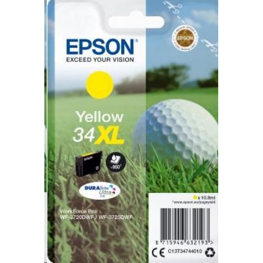 EPSON ink bar Singlepack "Golf" Yellow 34XL DURABrite Ultra Ink 10,8 ml