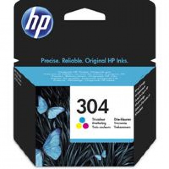 HP 304 Tri-color Ink Cartridge (100 pages)
