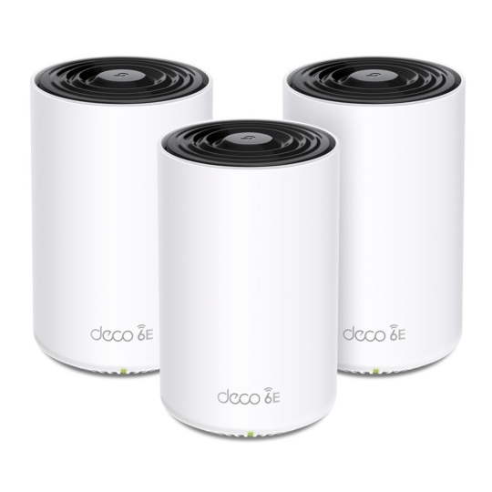 BAZAR - TP-Link Deco XE75(3-pack) WiFi6E Mesh (AXE5400, 2,4GHz/5GHz/6GHz,3xGbELAN/WAN) - Rozbaleno (Komplet) BAZAR - TP-Link Deco XE75(3-pack) WiFi6E Mesh (AXE5400, 2,4GHz/5GHz/6GHz,3xGbELAN/WAN) - Rozbaleno (Komplet)