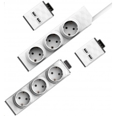 Allocacoc PowerStrip Modular Switch 1,5m + Modul Strip + 2x USB modul Allocacoc PowerStrip Modular Switch 1,5m + Modul Strip + 2x USB modul