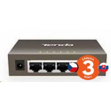 Tenda TEG1005D 5-portový Gigabit Ethernet Switch, 10/100/1000Mbps, Kov