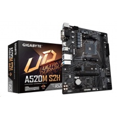 GIGABYTE MB Sc AM4 A520M S2H, AMD A520, 2xDDR4, 1xHDMI, 1xDVI, 1xVGA, mATX