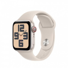APPLE Watch SE GPS + Cellular 40mm Starlight Aluminium Case with Starlight Sport Band - S/M APPLE Watch SE GPS + Cellular 40mm Starlight Aluminium Case with Starlight Sport Band - S/M