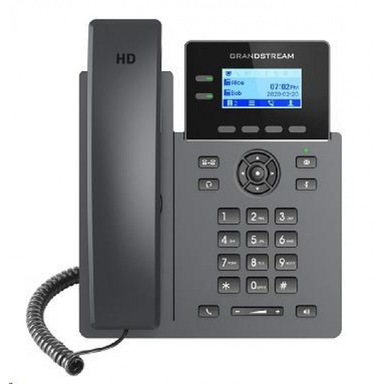 Grandstream GRP2602 [VoIP telefon - 2.21" 132 x 48 grafický,  4x SIP účet, 2x RJ45 10/100 Mbps]