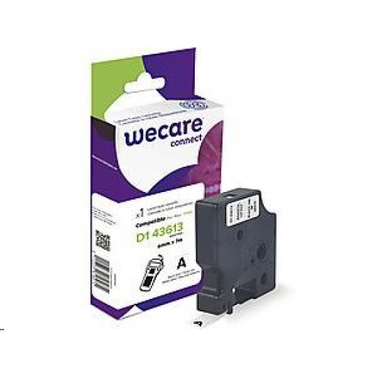 WECARE ARMOR páska pro DYMO S0720780, černá/bílá, 6mm x 7m