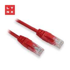 LYNX UTP patch kabel Cat5e, PVC, CCA, 0,5m, červený (balení obsahuje 10ks) LYNX UTP patch kabel Cat5e, PVC, CCA, 0,5m, červený (balení obsahuje 10ks)