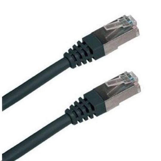 XtendLan patch kabel Cat5E, FTP - 0,5m, černý (prodej po 10 ks)