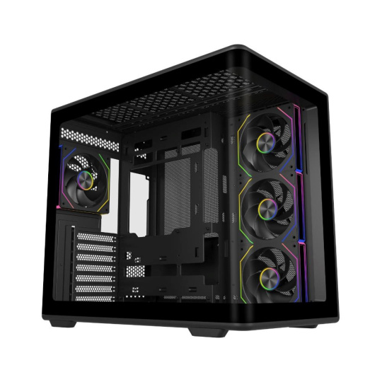 Cooler Master case Elite 600, ATX, Průhledná bočnice, 4x 120mm Fan, Černá