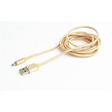 GEMBIRD Kabel USB A Male/Micro B Male 2.0, 1,8m, opletený, zlatý, blister GEMBIRD Kabel USB A Male/Micro B Male 2.0, 1,8m, opletený, zlatý, blister