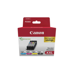 Canon CARTRIDGE CLI-581XXL C/M/Y/BK MULTI-PACK SEC pro PIXMA TS515x, TS615x, TS815x, TS915x, TR7550, TR8550 4x11,7mů Canon CARTRIDGE CLI-581XXL C/M/Y/BK MULTI-PACK SEC pro PIXMA TS515x, TS615x, TS815x, TS915x, TR7550, TR8550 4x11,7mů