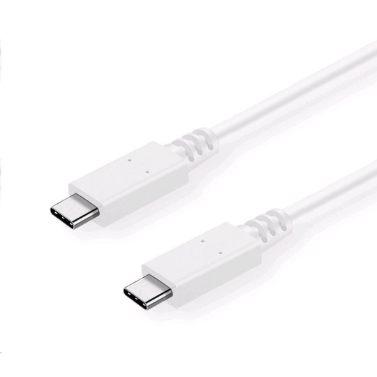 C-TECH kabel USB 3.2, Type-C (CM/CM), PD 100W, 20Gbps, 2m, bílý C-TECH kabel USB 3.2, Type-C (CM/CM), PD 100W, 20Gbps, 2m, bílý